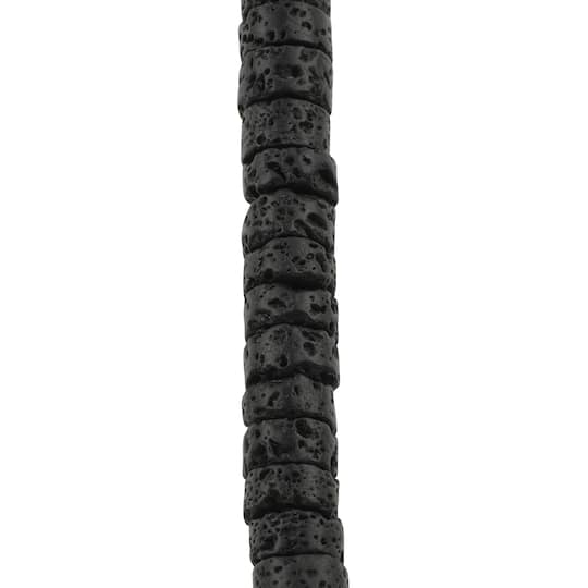 Black Lava Heishi Beads by Bead Landing